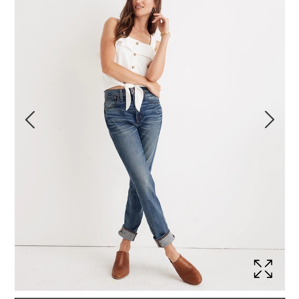 Madewell High Rise Slim Boyjean in Frisco Wash 25